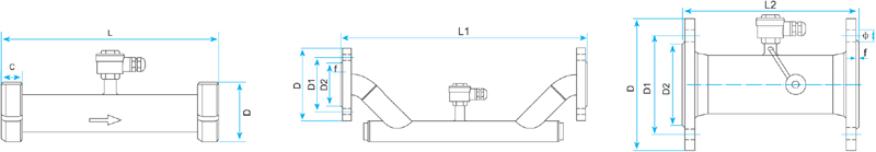 管道式超聲波流量計(jì)傳感器